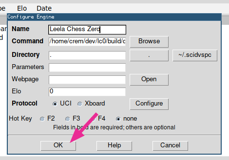 UCI Chess Engine Configuration Parameters